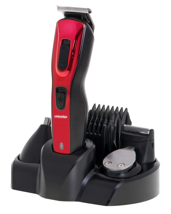 Mesko Multitrimmer, rød-svart (MS 2931) i gruppen HELSE OG SKJØNNHET / Hår & styling / Barbering og trimming / Hårtrimmere hos TP E-commerce Nordic AB (38-89952)
