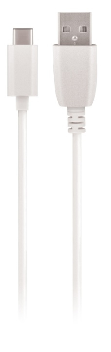 Maxlife USB-C laddkabel (1A), 1m, vit i gruppen SMARTTELEFON & NETTBRETT / Ladere og Kabler / Kabler / Kabler type C hos TP E-commerce Nordic AB (38-90066)