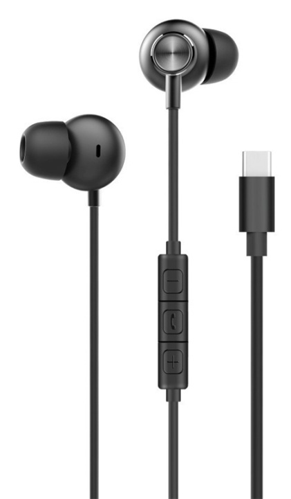 Music Soul - In-Ear hörlurar med USB-C, Svart i gruppen Elektronikk / Lyd & Bilde / Hodetelefoner & Tilbehør / Hodetelefoner hos TP E-commerce Nordic AB (38-90079)