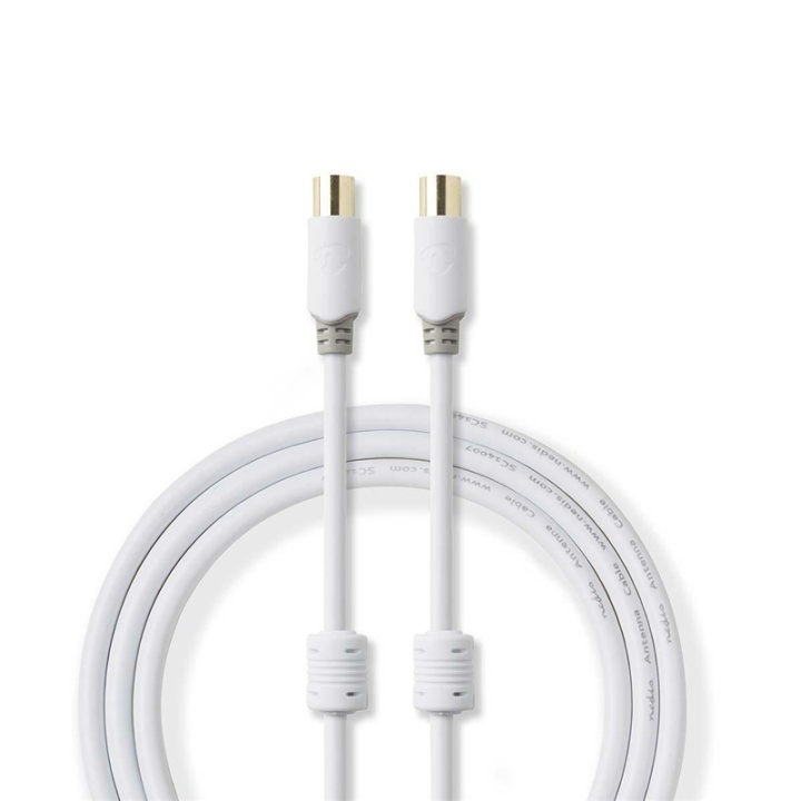 Nedis Coax Cable | IEC (Coax) Han | IEC (Coax) Hun | Nikkel belagt | 90 dB | 75 Ohm | Dobbelt skjermet | 10.0 m | Rund | PVC | Hvit | Konvolutt i gruppen Elektronikk / Kabler og adaptere / Antennekabler og tilbehør / Antennekabler hos TP E-commerce Nordic AB (38-90110)