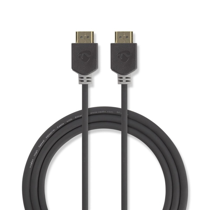 Nedis High Speed ​​HDMI ™ kabel med Ethernet | HDMI ™ -kontakt | HDMI ™ -kontakt | 4K@60Hz | ARC | 18 Gbps | 0.50 m | Rund | PVC | Antrasitt | Vindus boks i gruppen Elektronikk / Kabler og adaptere / HDMI / Kabler hos TP E-commerce Nordic AB (38-90116)