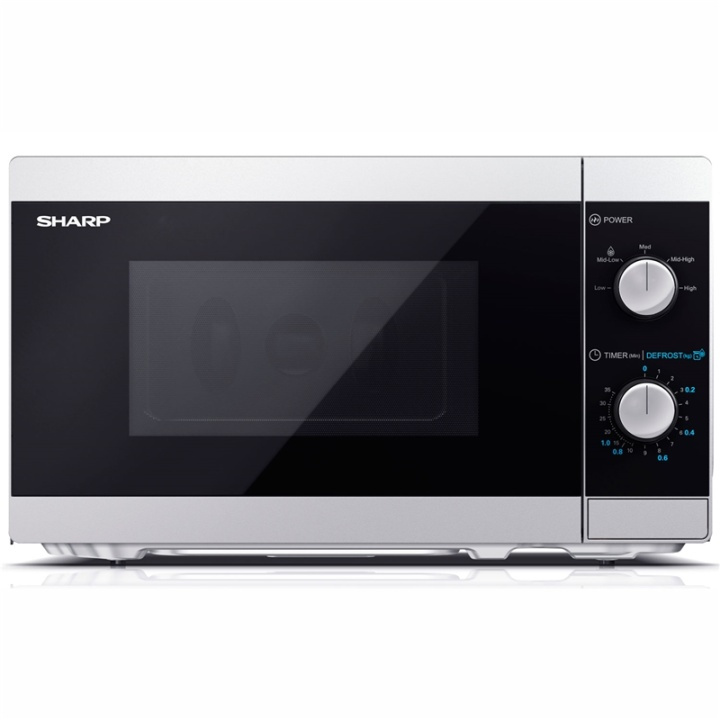 Sharp Mikrobølgeovn 20l Mekanisk panel 800W Sølv i gruppen HJEM, HUS OG HAGE / Husholdningsapparater / Mikrobølgeovner hos TP E-commerce Nordic AB (38-90226)