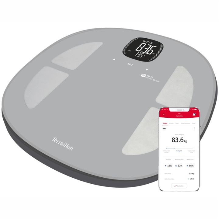 Terraillon Master Fit Wifi-personvekt i gruppen HELSE OG SKJØNNHET / Helsepleie / Personvekter hos TP E-commerce Nordic AB (38-90415)
