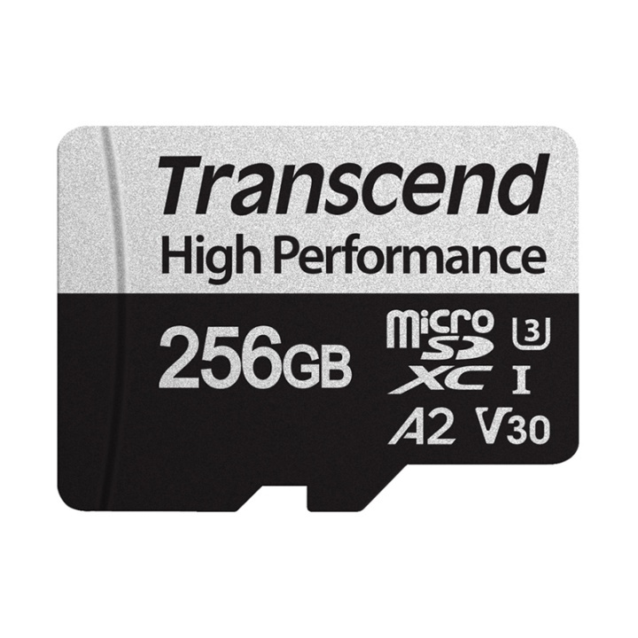 Transcend microSDXC 256GB U3 (R100/W85) i gruppen Elektronikk / Lagringsmedia / Minnekort / MicroSD/HC/XC hos TP E-commerce Nordic AB (38-90443)