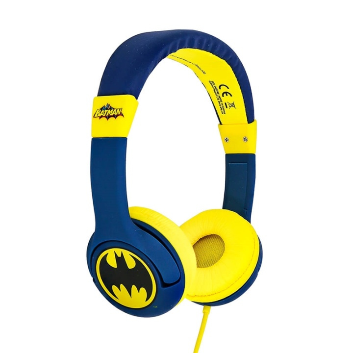 BATMAN Hodetelefon Junior On-Ear 85dB Blå Batlogo i gruppen Elektronikk / Lyd & Bilde / Hodetelefoner & Tilbehør / Hodetelefoner hos TP E-commerce Nordic AB (38-90518)