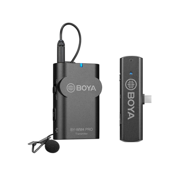 BOYA Mikrofon Lavalier Trådlös BY-WM4 Pro K5 USB-C i gruppen Elektronikk / Lyd & Bilde / Håndholdte mikrofoner hos TP E-commerce Nordic AB (38-90555)