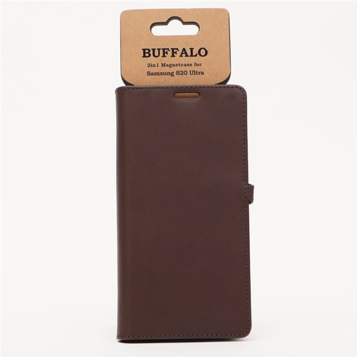 Buffalo Lommebokveske Samsung S20 Ultra Brun i gruppen SMARTTELEFON & NETTBRETT / Mobilbeskyttelse / Samsung hos TP E-commerce Nordic AB (38-90582)