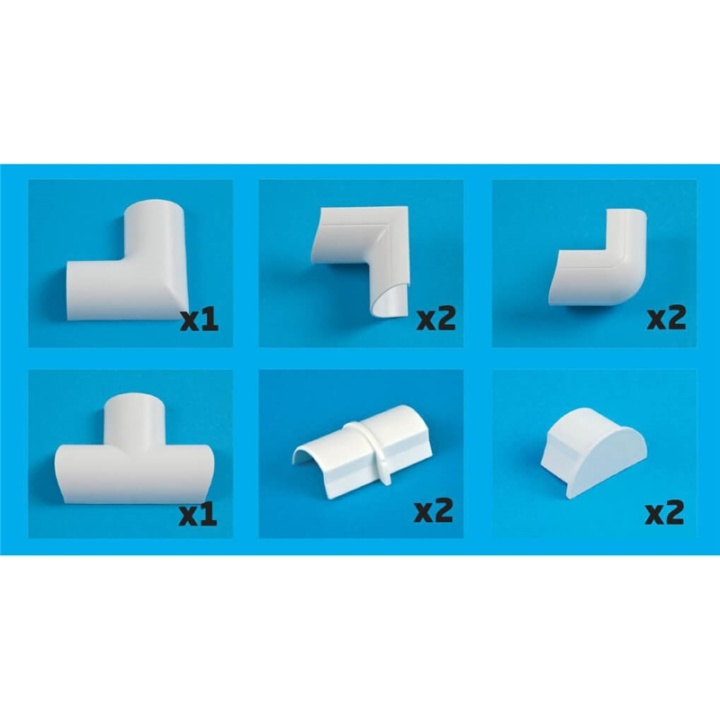 D-LINE Adapter Kit 20x10mm Vit i gruppen Elektronikk / Kabler og adaptere / Kabelhåndtering hos TP E-commerce Nordic AB (38-90616)