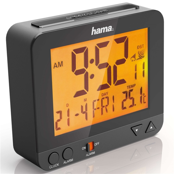 Hama Vekkerklokke RC550 Radio Svart i gruppen HJEM, HUS OG HAGE / Klokker & Teller / Vekkerklokker hos TP E-commerce Nordic AB (38-90726)