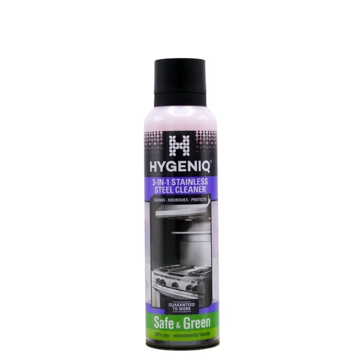 Hygeniq 3-in-1 Rengöring Rostfritt Stål 185ml i gruppen HJEM, HUS OG HAGE / Rengjøringsprodukter / Rengjøringsmiddel hos TP E-commerce Nordic AB (38-90822)