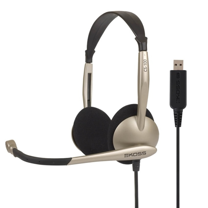 Koss Headset CS100 On-Ear USB Guld/Svart i gruppen Datautstyr / GAMING / Headset hos TP E-commerce Nordic AB (38-90948)