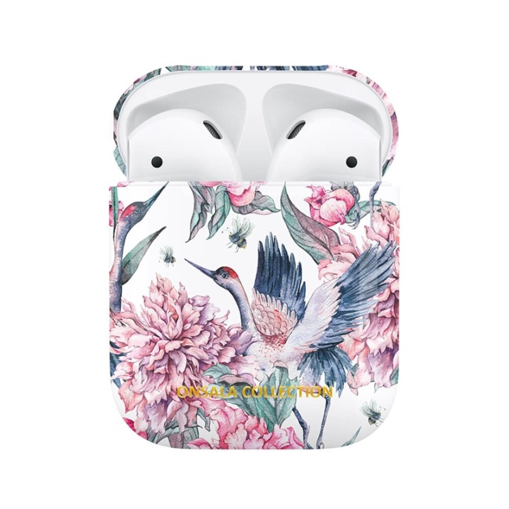 ONSALA COLLECTION Airpods Etui 1st and 2nd Generation Pink Crane i gruppen Elektronikk / Lyd & Bilde / Hodetelefoner & Tilbehør / Tilbehør hos TP E-commerce Nordic AB (38-91037)