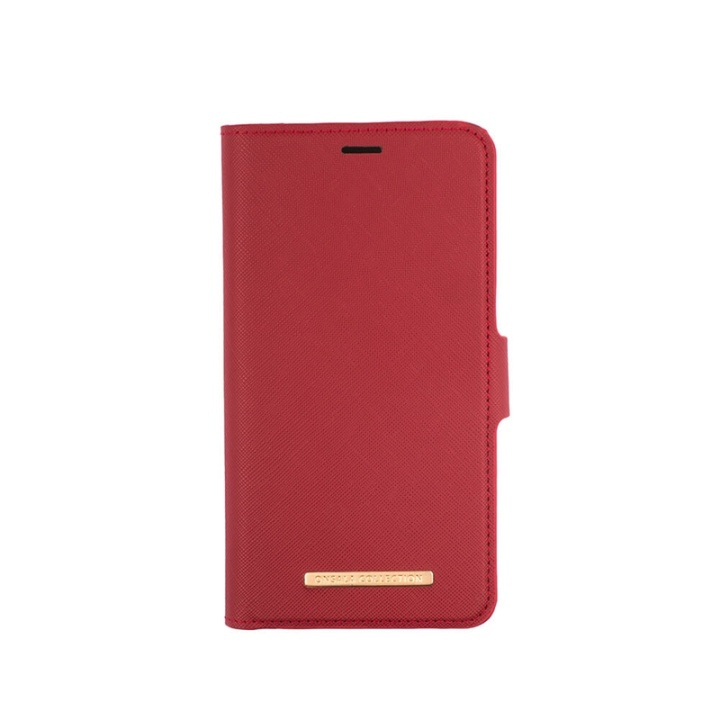 ONSALA Lommebokveske iPhone 12 Mini Saffiano Red i gruppen SMARTTELEFON & NETTBRETT / Mobilbeskyttelse / Apple / iPhone 12 Mini / Flippdeksel hos TP E-commerce Nordic AB (38-91070)