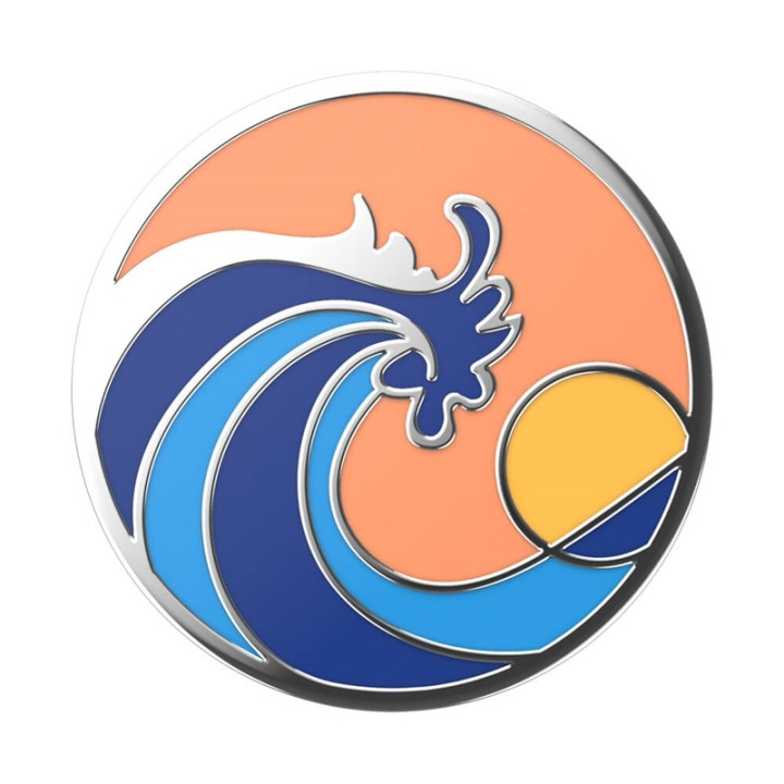PopSockets Enamel Ride The Wave Coral Avtagbart Grip med Ställfunktion Premium i gruppen SMARTTELEFON & NETTBRETT / Annet tilbehør / Popsockets hos TP E-commerce Nordic AB (38-91191)