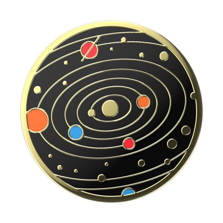 PopSockets Enamel Solar flare Black Avtagbart Grip med Ställfunktion Premium i gruppen SMARTTELEFON & NETTBRETT / Annet tilbehør / Popsockets hos TP E-commerce Nordic AB (38-91192)