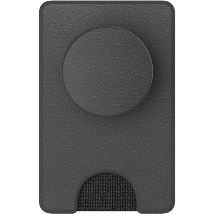 POPSOCKETS Wallet Pebbled Vegan Leather Black Avtagbar Lommebok for Mobil PopWallet+ i gruppen SMARTTELEFON & NETTBRETT / Annet tilbehør / Popsockets hos TP E-commerce Nordic AB (38-91261)