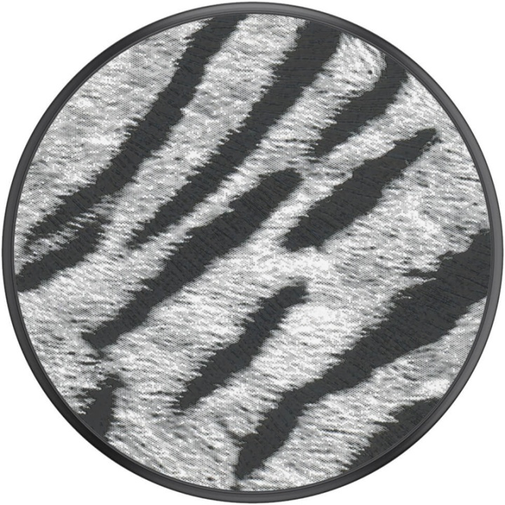 PopSockets Vegan Leather Zebra Avtagbart Grip med Ställfunktion Premium i gruppen SMARTTELEFON & NETTBRETT / Annet tilbehør / Popsockets hos TP E-commerce Nordic AB (38-91266)
