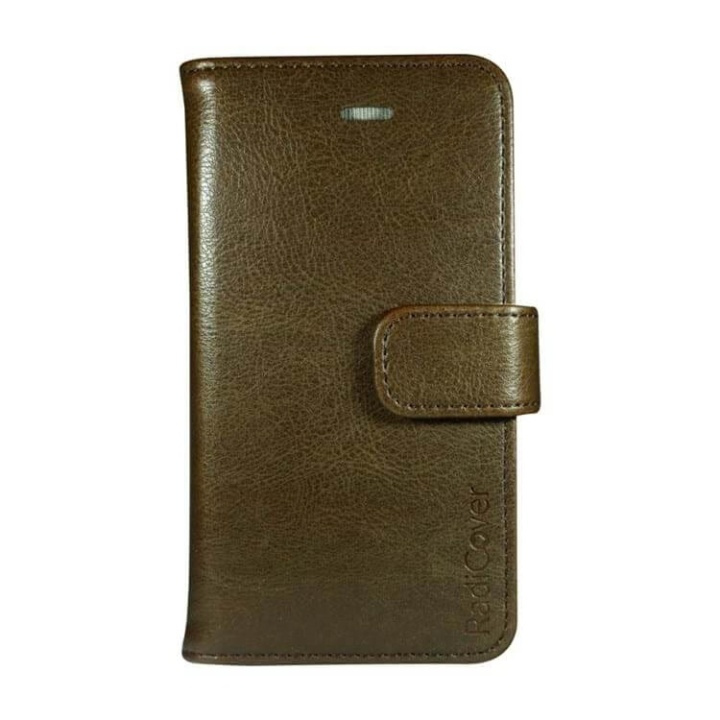 Radicover Strålingsbeskyttelse Mobiletui PU iPhone 6/7/8/SE Flipcover Brun i gruppen SMARTTELEFON & NETTBRETT / Mobilbeskyttelse / Apple / iPhone 6/6S / Flippdeksel hos TP E-commerce Nordic AB (38-91298)