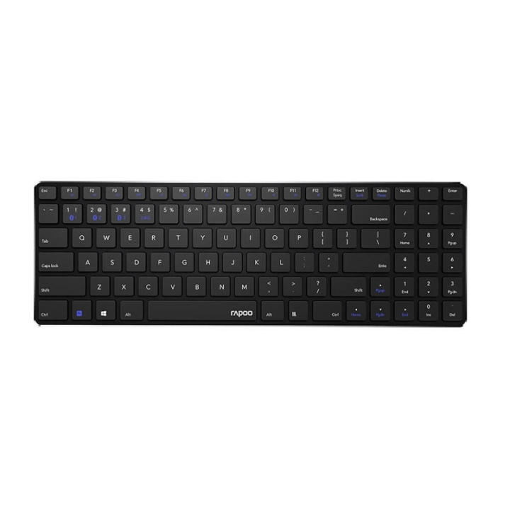 RAPOO Keyboard E9100M Wireless Multi-Mode Black i gruppen Datautstyr / Mus & Tastatur / Tastatur / Trådløs hos TP E-commerce Nordic AB (38-91366)