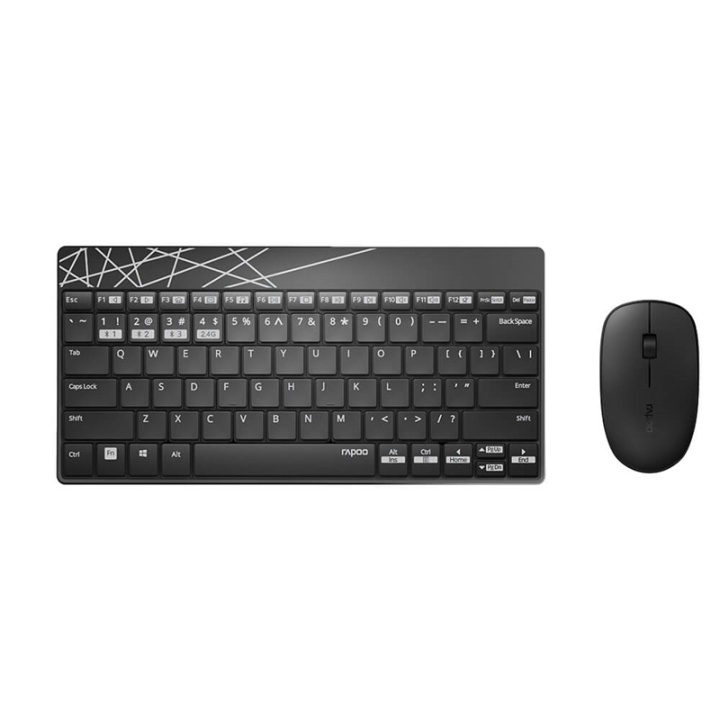 Rapoo Keyboard/Mice Set 8000M Wireless Multi-Mode Black i gruppen Datautstyr / Mus & Tastatur / Tastatur / Pakke hos TP E-commerce Nordic AB (38-91368)