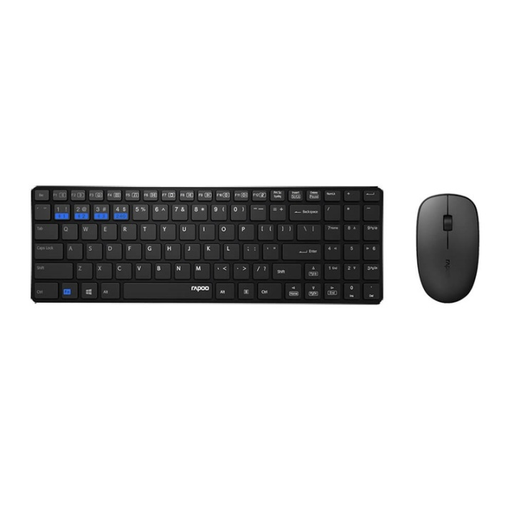 RAPOO Keyboard/Mice Set 9300M Wireless Multi-Mode Black i gruppen Datautstyr / Mus & Tastatur / Tastatur / Pakke hos TP E-commerce Nordic AB (38-91372)