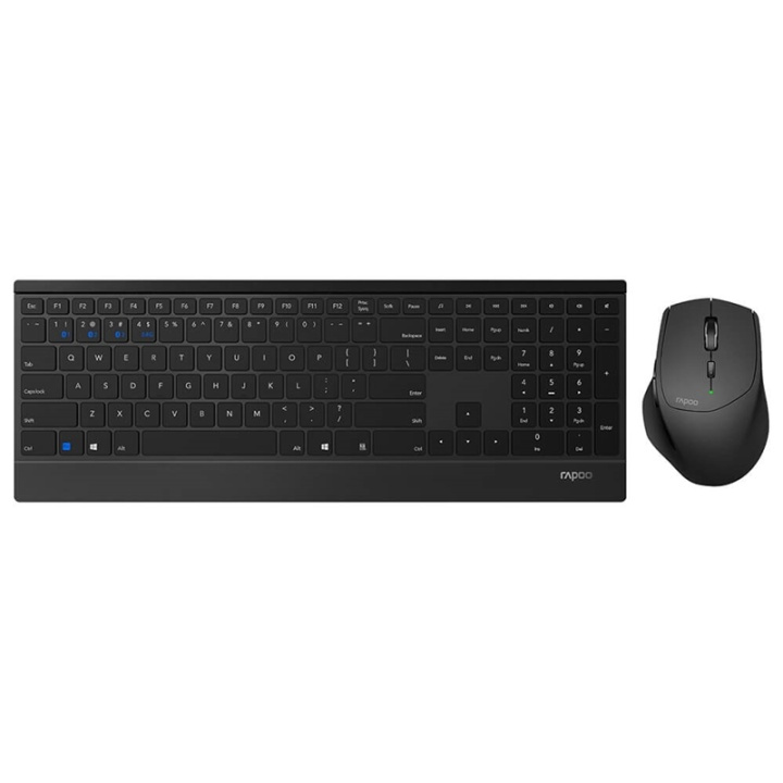 Rapoo Keyboard/Mice Set 9500M Wireless Multi-Mode Black i gruppen Datautstyr / Mus & Tastatur / Tastatur / Pakke hos TP E-commerce Nordic AB (38-91373)