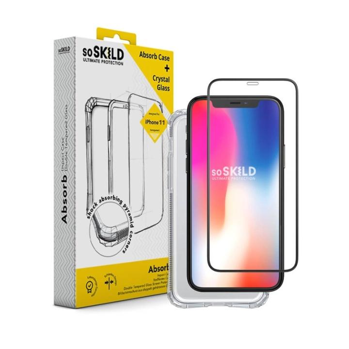 SoSkild Mobildeksel Absorb 2.0 Impact Case Bundle inkl. Herdet Glass - iPhone 11 Pro Max i gruppen SMARTTELEFON & NETTBRETT / Mobilbeskyttelse / Apple / iPhone 11 Pro Max / Deksel hos TP E-commerce Nordic AB (38-91478)