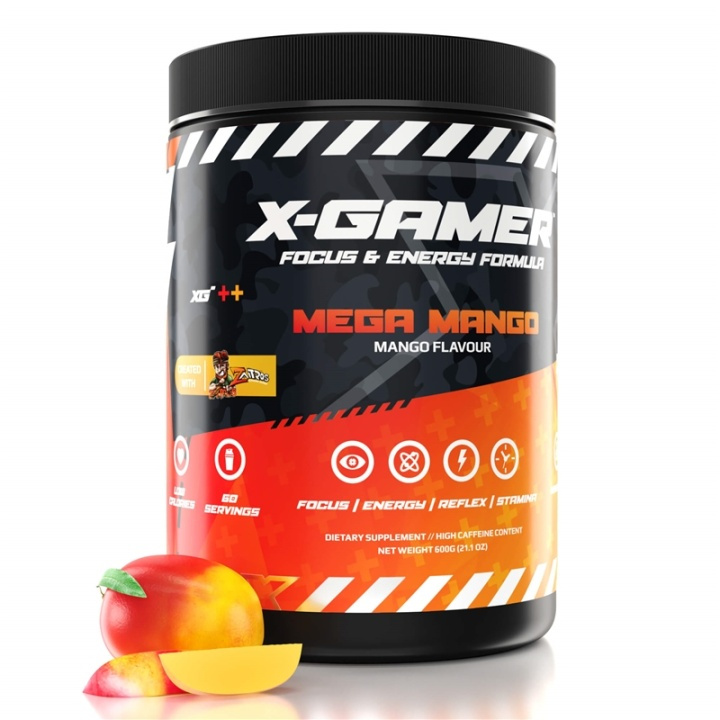 X-Gamer X-Shotz Mega Mango 600g i gruppen Datautstyr / GAMING / Energidrikke for gamere hos TP E-commerce Nordic AB (38-91534)