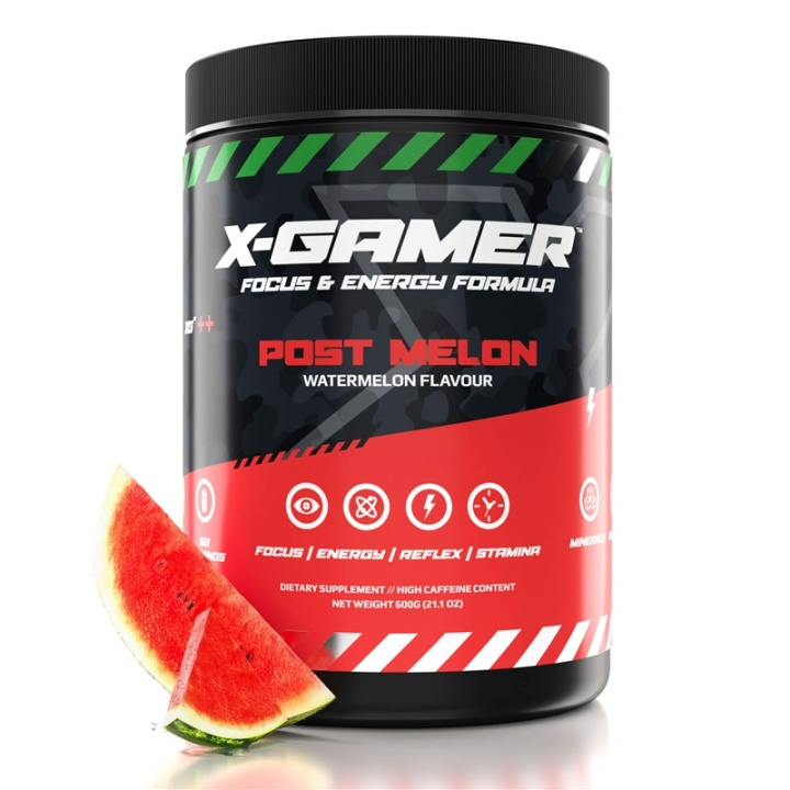 X-GAMER X-Tubz Post Melon 60porsjoner - 600g i gruppen Datautstyr / GAMING / Energidrikke for gamere hos TP E-commerce Nordic AB (38-91535)