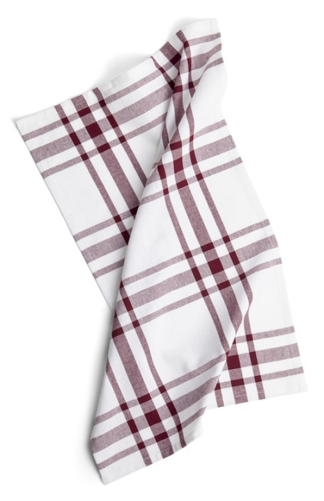 Kosta Linnewäfveriresirkulert kjøkkenhåndkle (40x60cm), Rutete, Burgundy i gruppen HJEM, HUS OG HAGE / Kjøkkenutstyr / Kjøkkentekstiler hos TP E-commerce Nordic AB (38-91581)