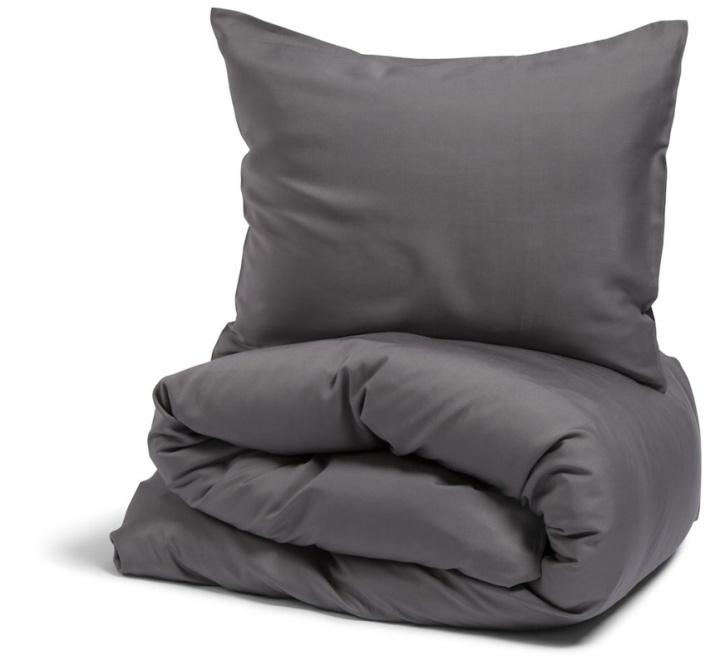 Nottingham sengesett King size, Satin, Mørk grå i gruppen HJEM, HUS OG HAGE / Innredning / Sengetøy hos TP E-commerce Nordic AB (38-91598-MG)