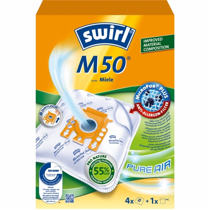Swirl Støvsugerposer M50 OBS 3X4ST 3ST DFP i gruppen HJEM, HUS OG HAGE / Rengjøringsprodukter / Støvsugere og tilbehør / Tilbehør / Støvsugerposer hos TP E-commerce Nordic AB (38-91618)