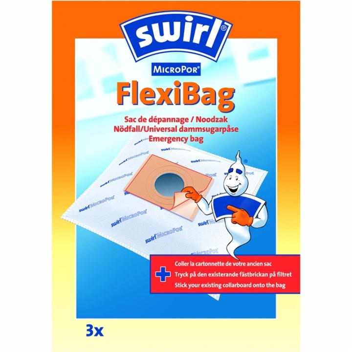 Swirl Støvsugerposer SOS Flexibag 3stk X 3stk DFP i gruppen HJEM, HUS OG HAGE / Rengjøringsprodukter / Støvsugere og tilbehør / Tilbehør / Støvsugerposer hos TP E-commerce Nordic AB (38-91626)