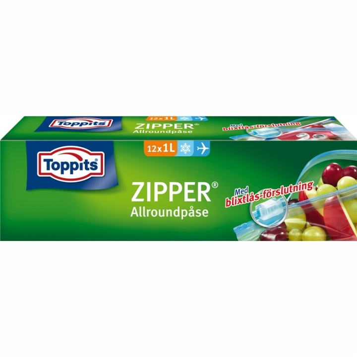 Toppits ZIPPER 1L 12stk DFP i gruppen HJEM, HUS OG HAGE / Kjøkkenutstyr / Annet kjøkkenutstyr hos TP E-commerce Nordic AB (38-91650)