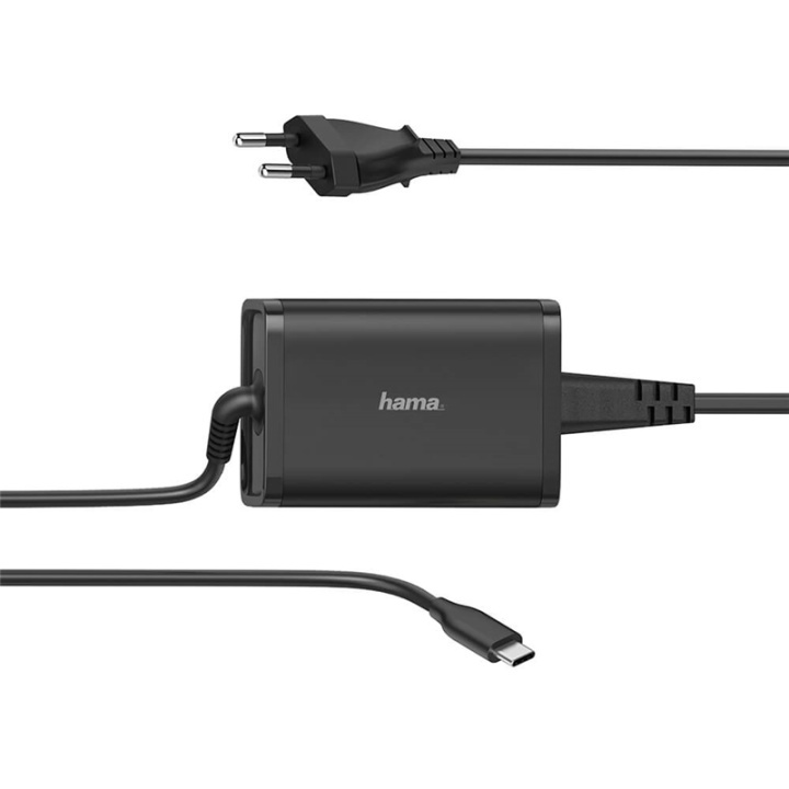 HAMA Strømforsyning Notebook USB-C 100-240V 5-20V/65W i gruppen Datautstyr / Kabler og adaptere / elektriske kabler hos TP E-commerce Nordic AB (38-91862)