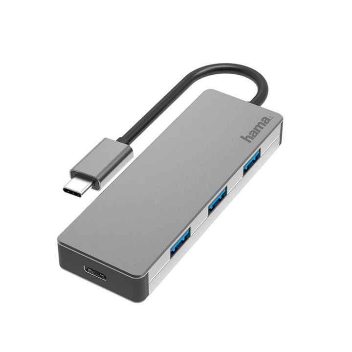 HAMA Hub USB-C 4x Porter 10 Gbit/s i gruppen Datautstyr / Datamaskin Tilbehør / USB-Hubs hos TP E-commerce Nordic AB (38-91871)