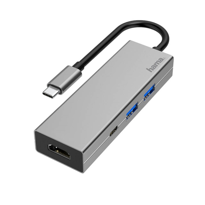 HAMA Adapter USB-C Multi 4x Porter HDMI i gruppen Datautstyr / Datamaskin Tilbehør / USB-Hubs hos TP E-commerce Nordic AB (38-91873)