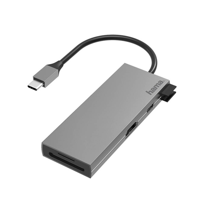 HAMA Adapter USB-C Multi 6x Porter HDMI/SD i gruppen Datautstyr / Datamaskin Tilbehør / USB-Hubs hos TP E-commerce Nordic AB (38-91876)