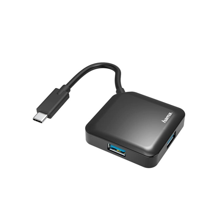 HAMA Hub USB-C 4x Porter 5 Gbit/s i gruppen Datautstyr / Datamaskin Tilbehør / USB-Hubs hos TP E-commerce Nordic AB (38-91877)