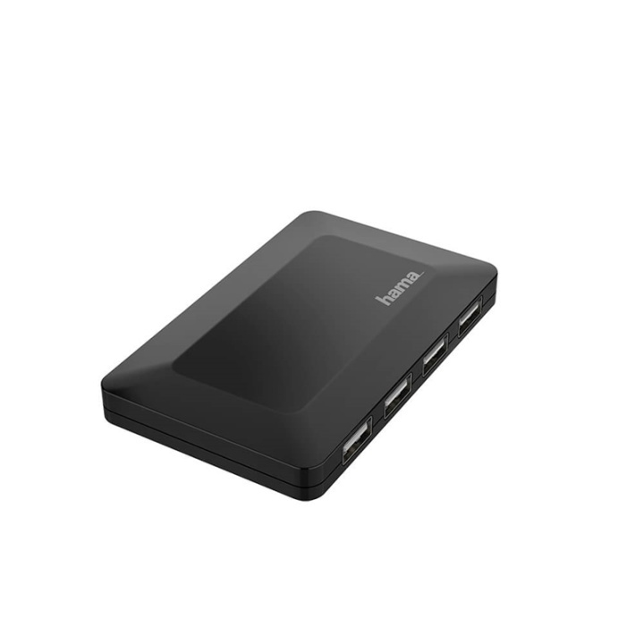 Hama Hub USB-A 2.0 4x Portar 480 Mbit/s Svart i gruppen Datautstyr / Datamaskin Tilbehør / USB-Hubs hos TP E-commerce Nordic AB (38-91884)