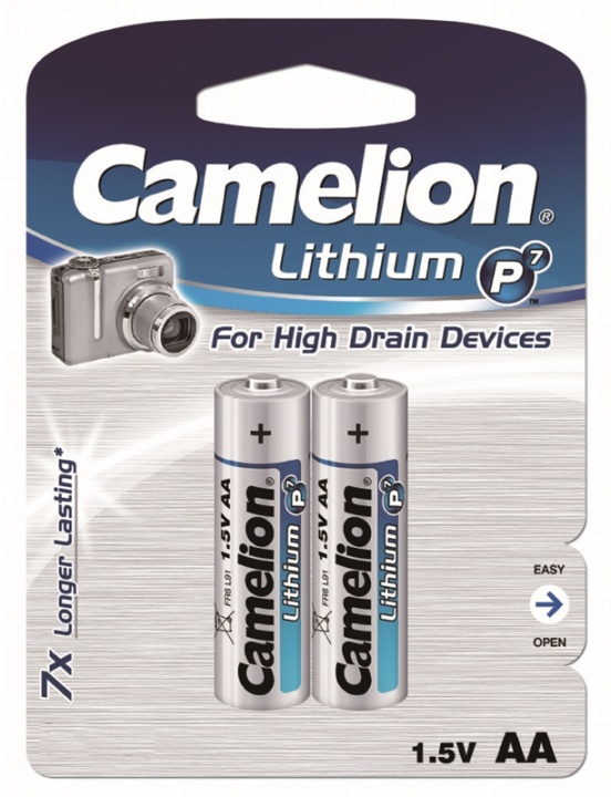Camelion AA-batterier (LR6) Litium, 2-pack i gruppen Elektronikk / Batterier & Ladere / Batterier / AA hos TP E-commerce Nordic AB (38-92024)
