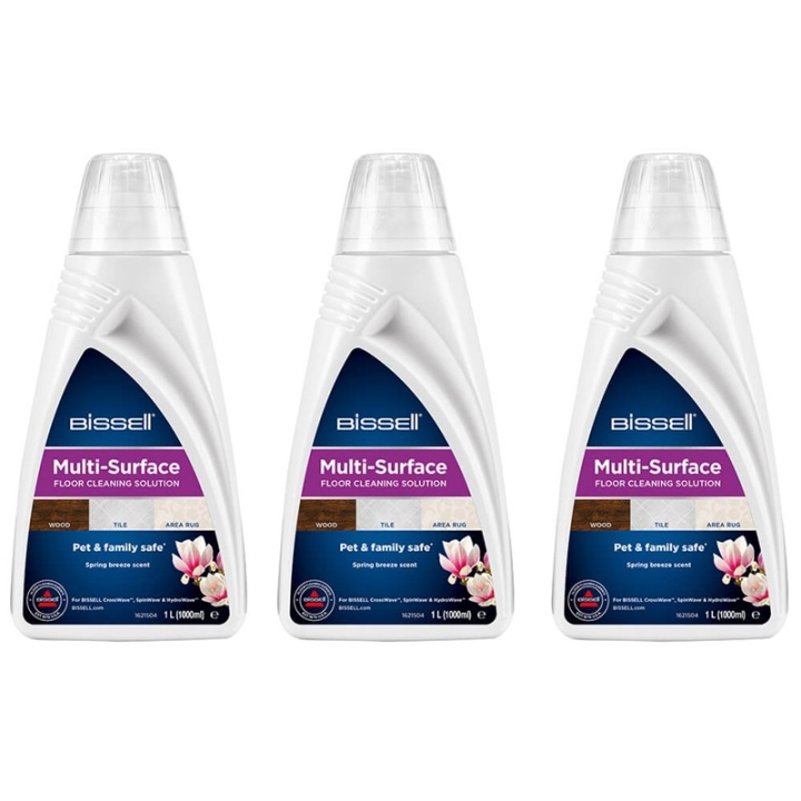 BISSELL MultiSurface Detergent CrossWave/SpinWave Trio Pack 3 x 1L i gruppen HJEM, HUS OG HAGE / Rengjøringsprodukter / Rengjøringsmiddel hos TP E-commerce Nordic AB (38-92048)