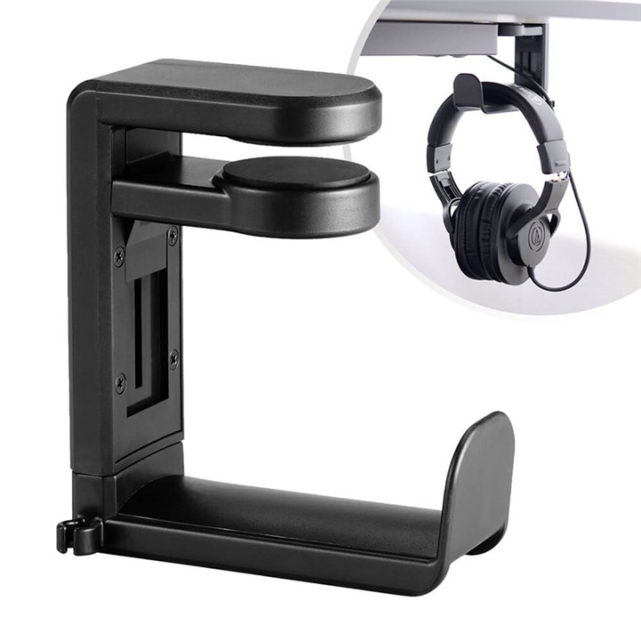 Desire2 Hållare för Hörlur/Headset Svart Monterat på skrivbordsskiva i gruppen HJEM, HUS OG HAGE / Kontorsmaterialer / Annet hos TP E-commerce Nordic AB (38-92368)