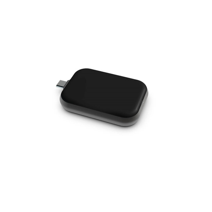 Zens Singel Apple Airpods Laddare QI USB-C Stick Aluminium Svart i gruppen SMARTTELEFON & NETTBRETT / Ladere og Kabler / Trådløs lader QI hos TP E-commerce Nordic AB (38-92381)