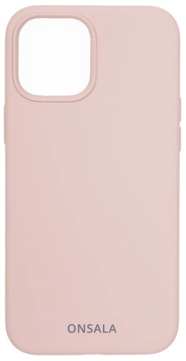 ONSALA Mobildeksel Silikon Sand Pink - iPhone 12 / 12 Pro i gruppen SMARTTELEFON & NETTBRETT / Mobilbeskyttelse / Apple / iPhone 12 / Deksel hos TP E-commerce Nordic AB (38-92448)