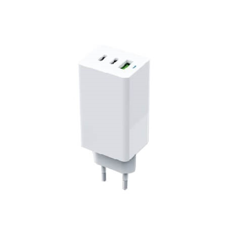 Gear Laddare GAN 220V 2xUSB-C + 1xUSB-A PD 45W + 18W + 3A (totalt 65W) Vit i gruppen Datautstyr / Kabler og adaptere / elektriske kabler hos TP E-commerce Nordic AB (38-92455)