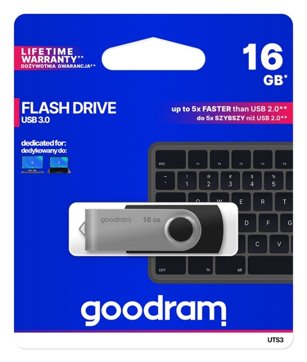 GoodRam TWISTER USB-minnepinne (16 GB | USB3.0) i gruppen Elektronikk / Lagringsmedia / USB-Pinner / USB 3.0 hos TP E-commerce Nordic AB (38-92585)