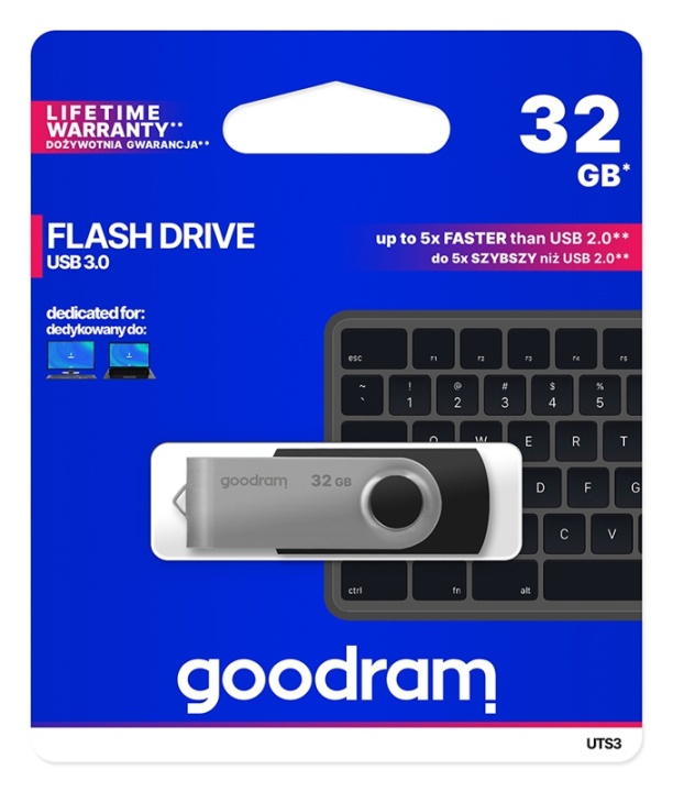 GoodRam TWISTER USB-minnepinne (32 GB | USB3.0) i gruppen Elektronikk / Lagringsmedia / USB-Pinner / USB 3.0 hos TP E-commerce Nordic AB (38-92587)