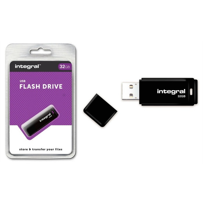 INTEGRAL Pendrive Black (32GB | USB 2.0) black i gruppen Elektronikk / Lagringsmedia / USB-Pinner / USB 2.0 hos TP E-commerce Nordic AB (38-92610)