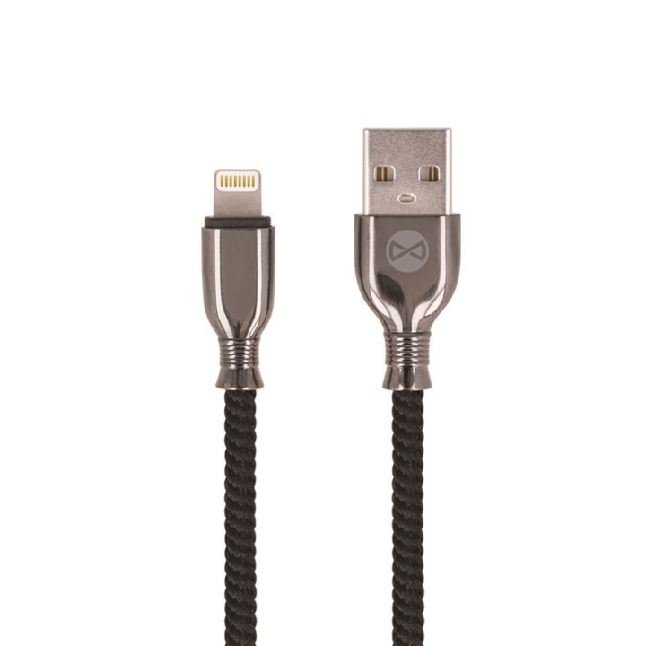 Forever Tornado - Lightning-kabel for hurtiglading (3A), 1 m, svart i gruppen SMARTTELEFON & NETTBRETT / Ladere og Kabler / Kabler / Kabler Lightning hos TP E-commerce Nordic AB (38-92672)